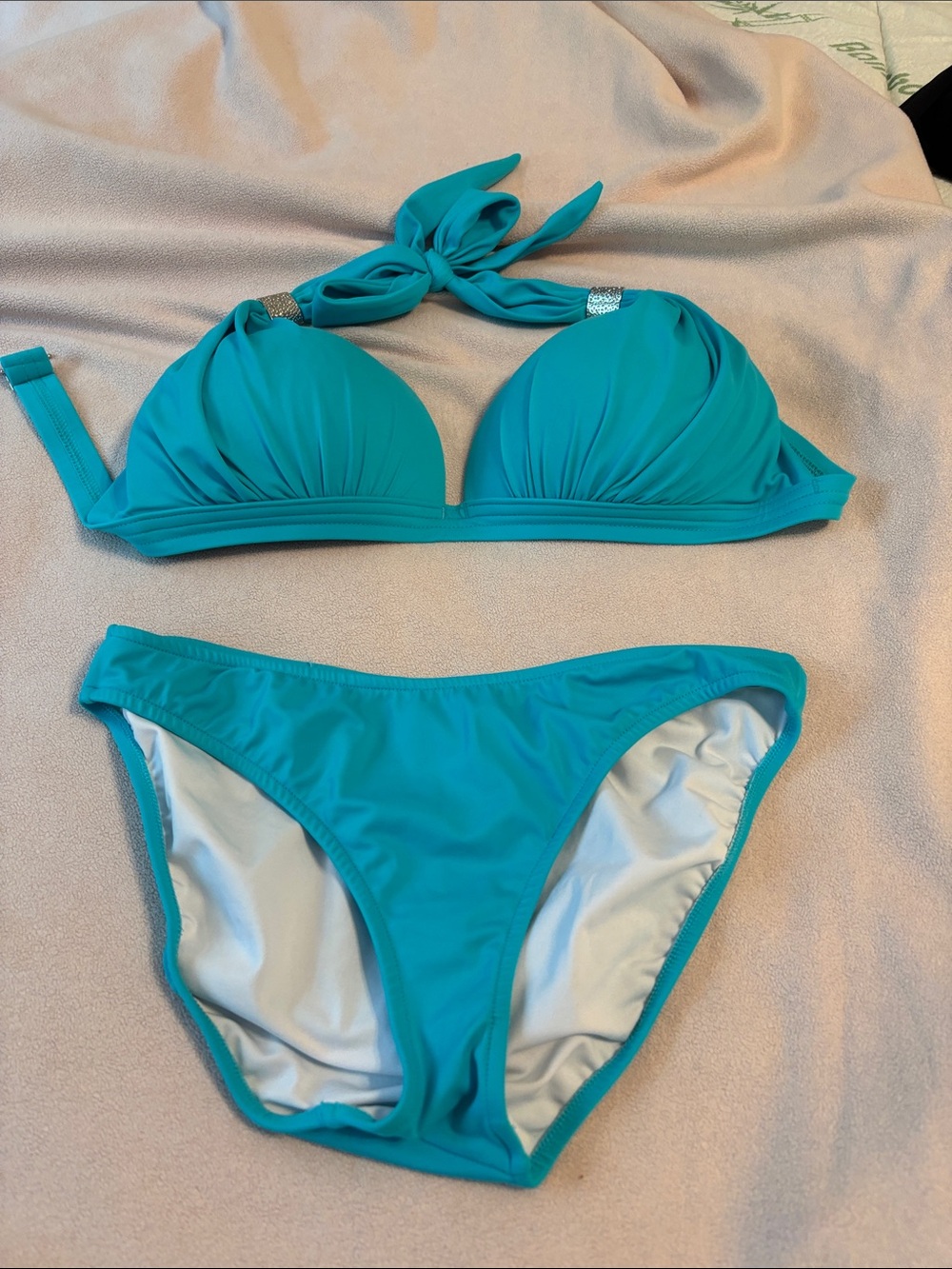 VENUS Teal Halter Bikini Set